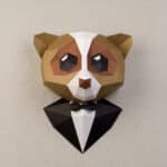 Papercraft de singe en origami 3D