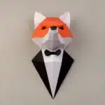 Papercraft 3D vos in pak, weergave 8