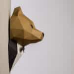 Papercraft de l'ours en costume en origami 3D