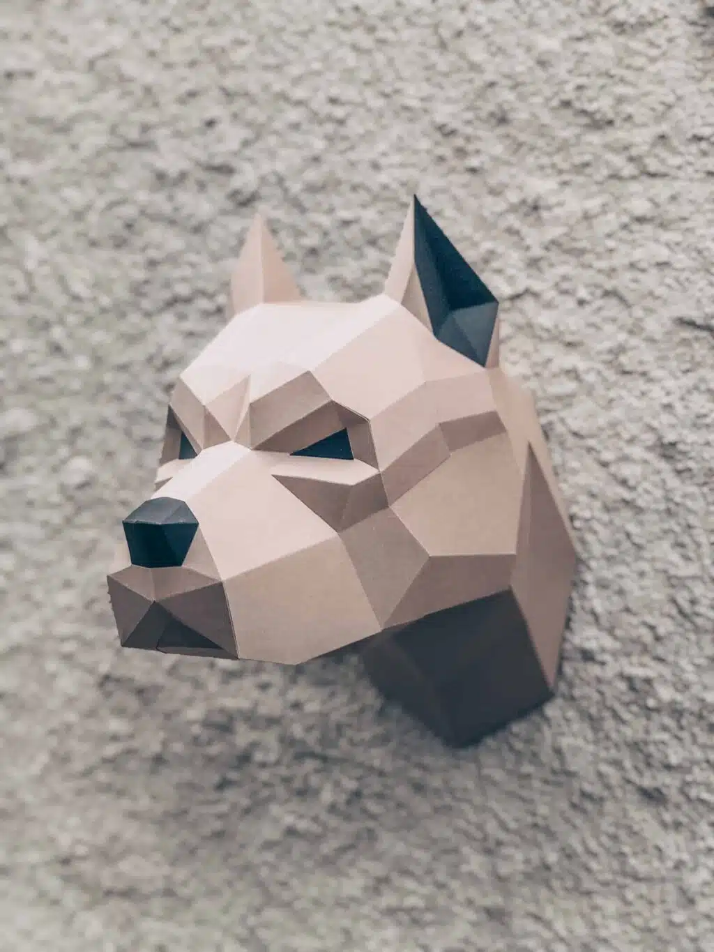 3D-papercraft hondenkoppen, weergave 6