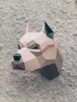 3D-papercraft hondenkoppen, weergave 6
