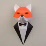 Papercraft 3D vos in pak, weergave 6