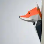 Papercraft 3D vos in pak, weergave 4