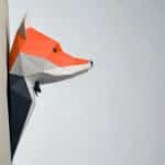 Papercraft de renard en costume en origami 3D