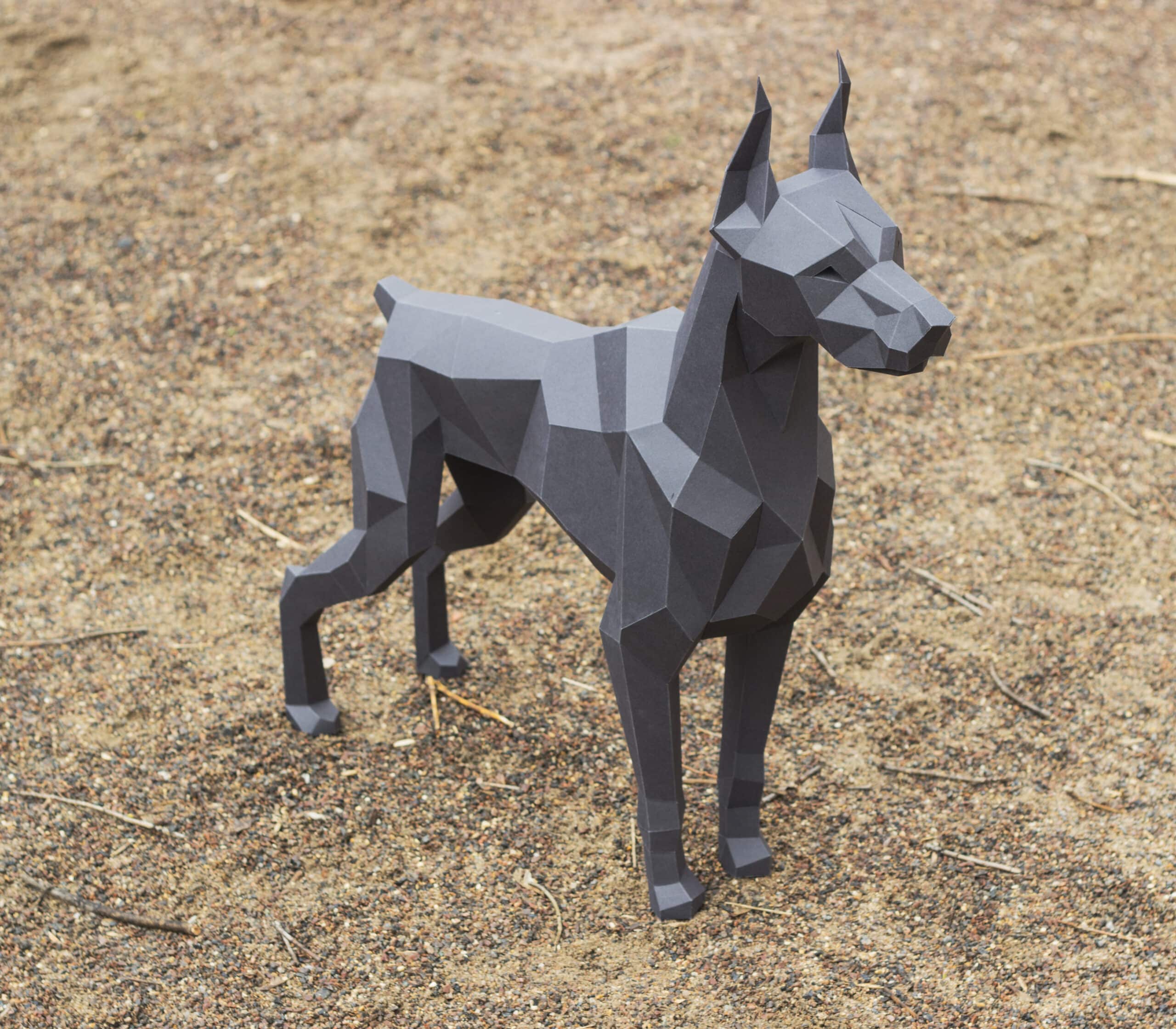 Doberman en papercraft 3D Doberman en papercraft 3D