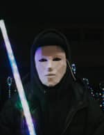 Papercraft of Venetian mask in origami 3D