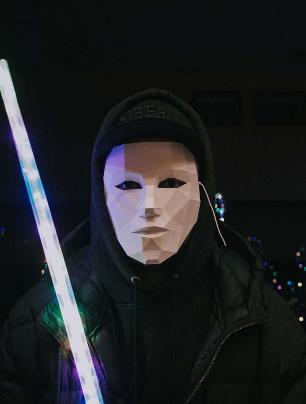 Máscara veneziana em papercraft 3D