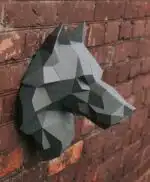 Cabeça de lobo em papercraft 3D