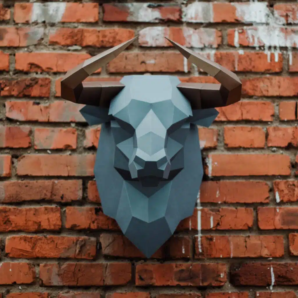 Papercraft bull en origami 3D