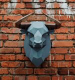 3D-Papercraft-Stierkopf