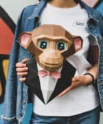 Singe en papercraft 3D