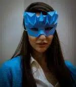 Blauw Venetiaans masker in 3D-papercraft, 3D-model