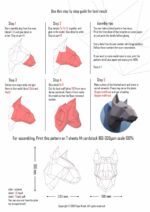 Testa di bull terrier in papercraft 3D