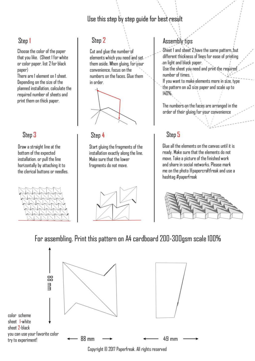 Dragon Skin Installation als 3D-Papercraft