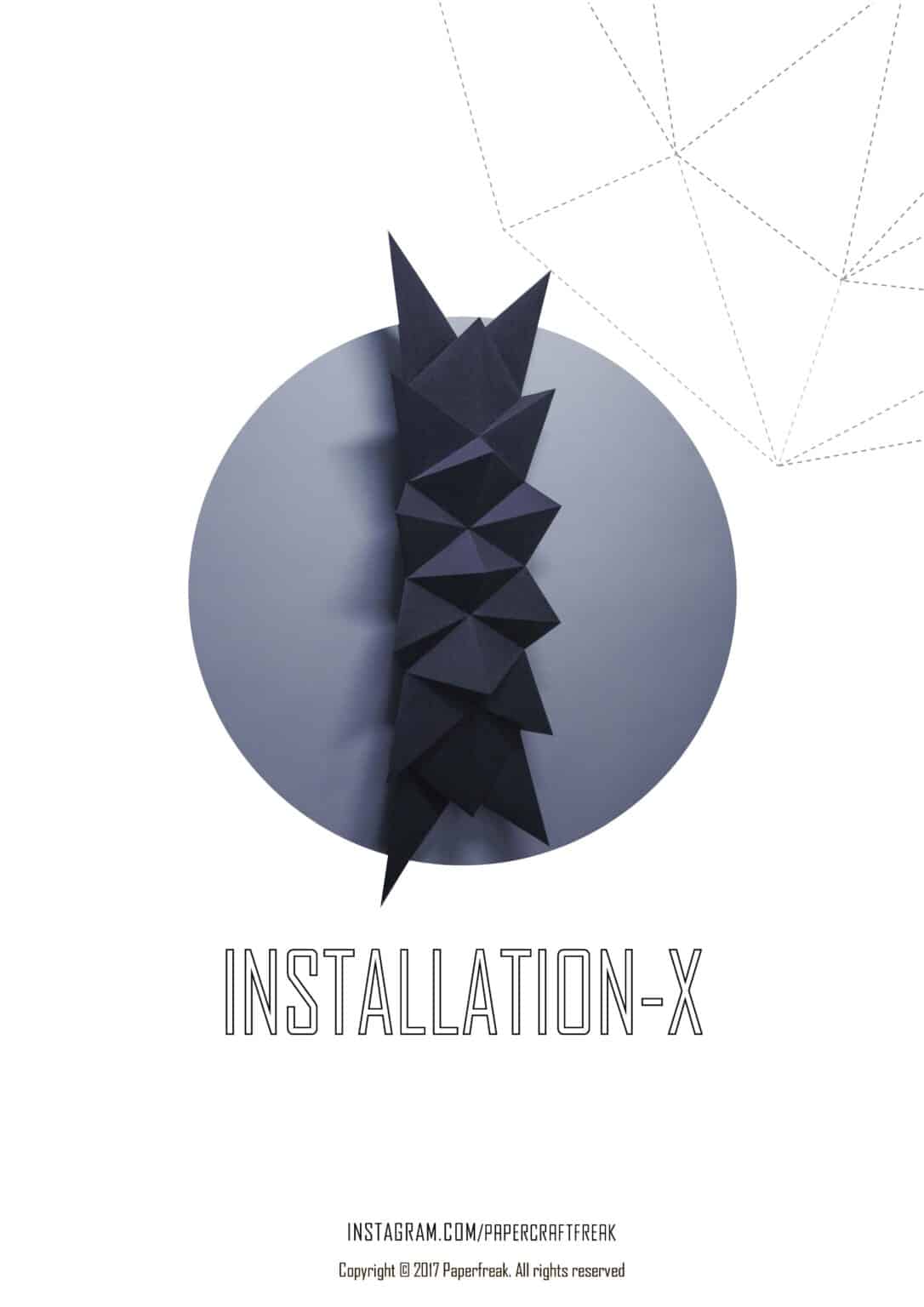 Papercraft of geometric spikes in 3D origami