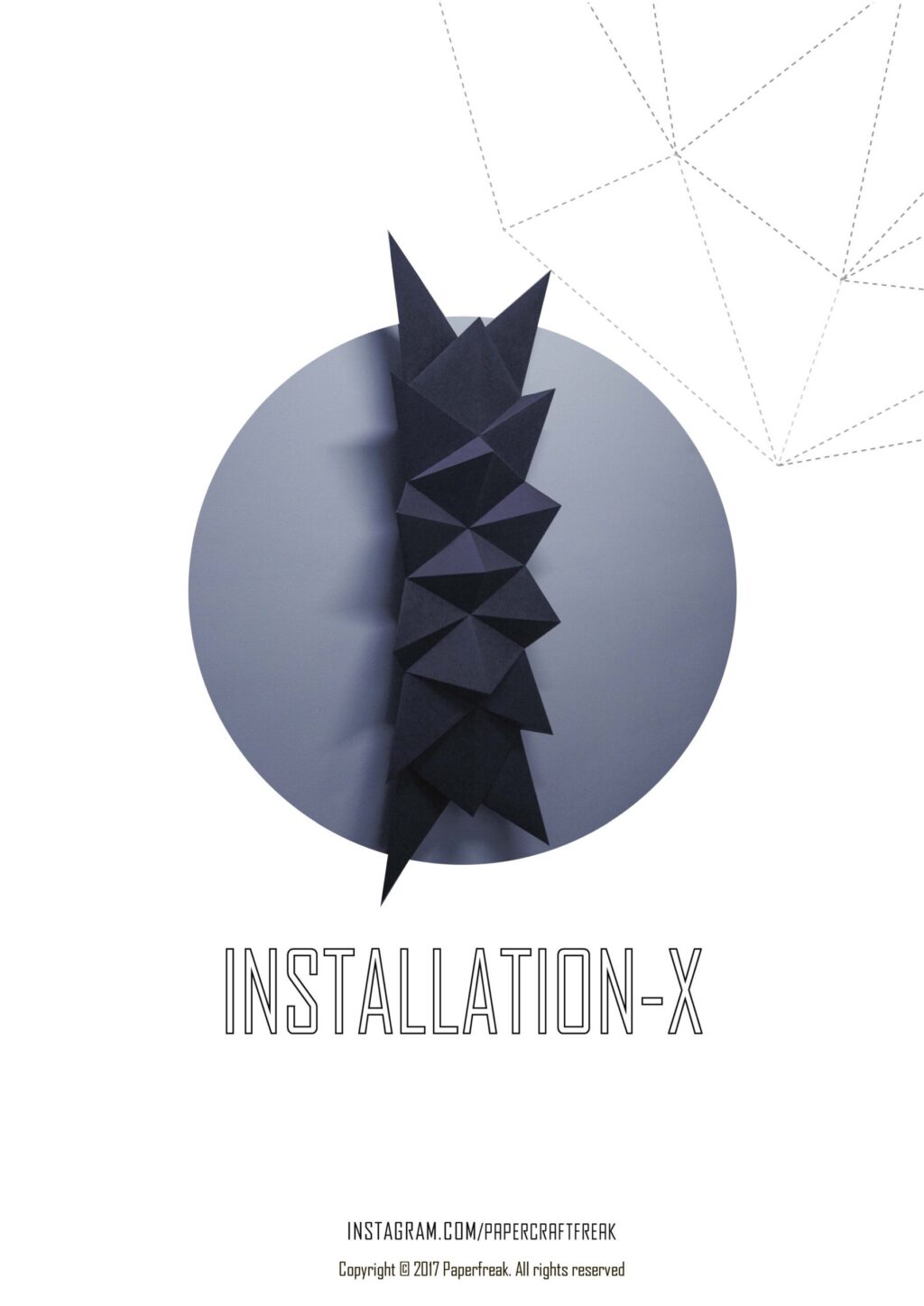 Escultura em papel Spikes 3D