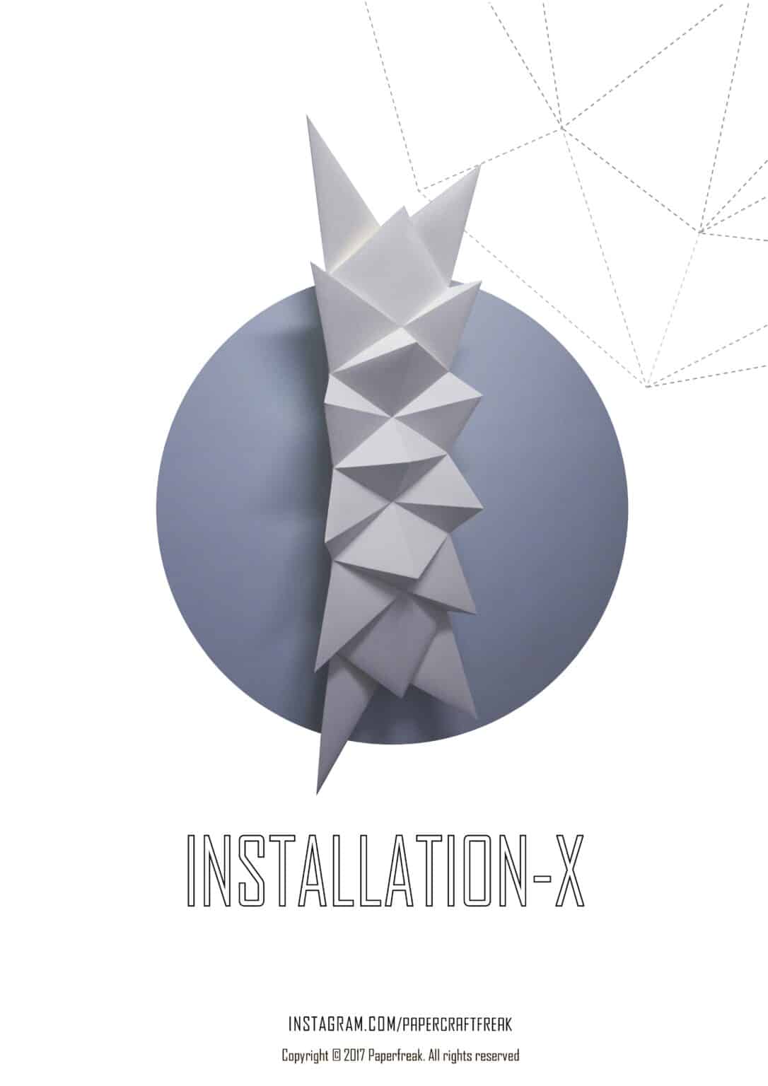 Papercraft of geometric spikes in 3D origami