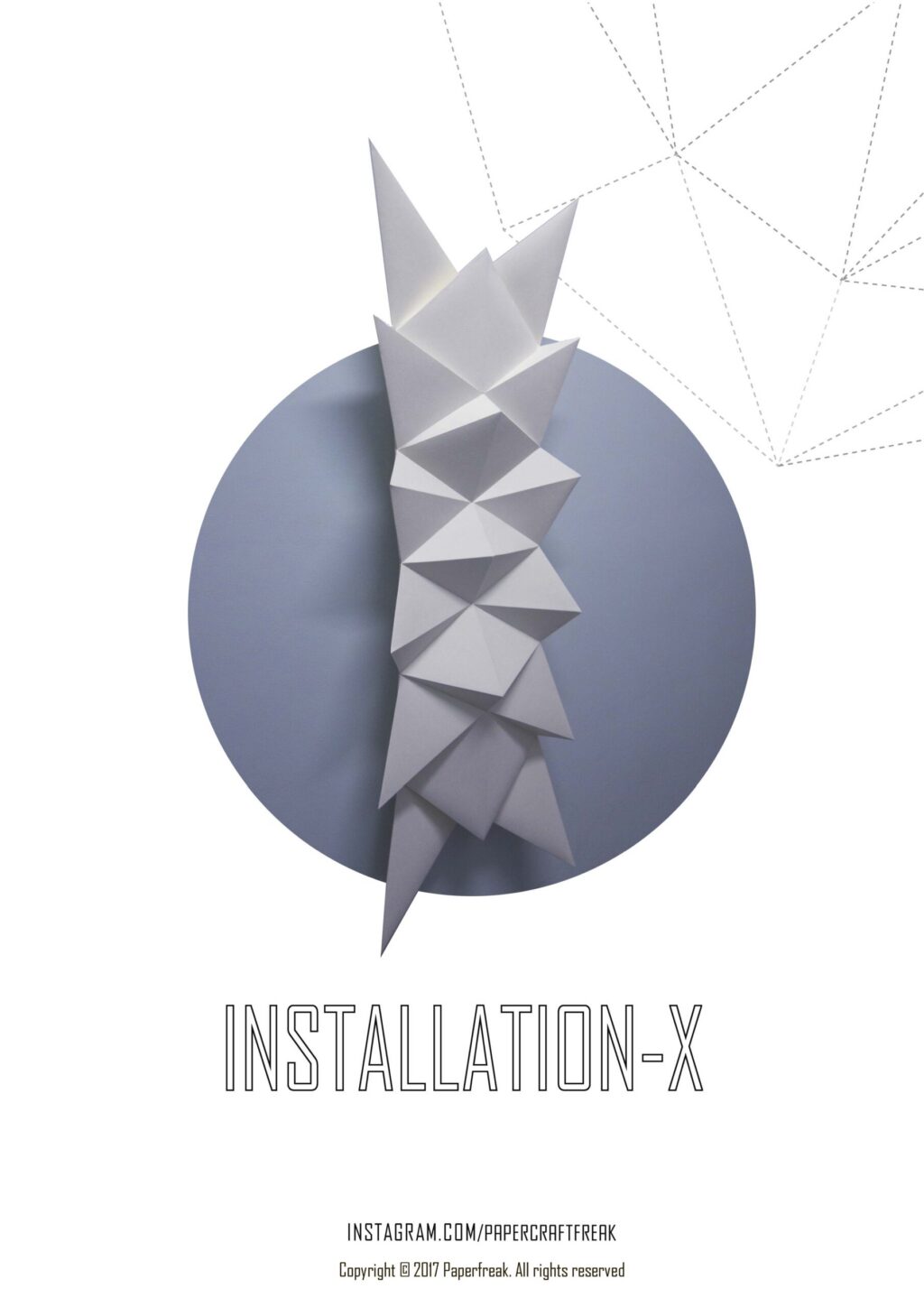 Escultura em papel Spikes 3D