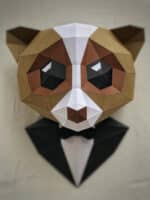 Papercraft de singe en origami 3D