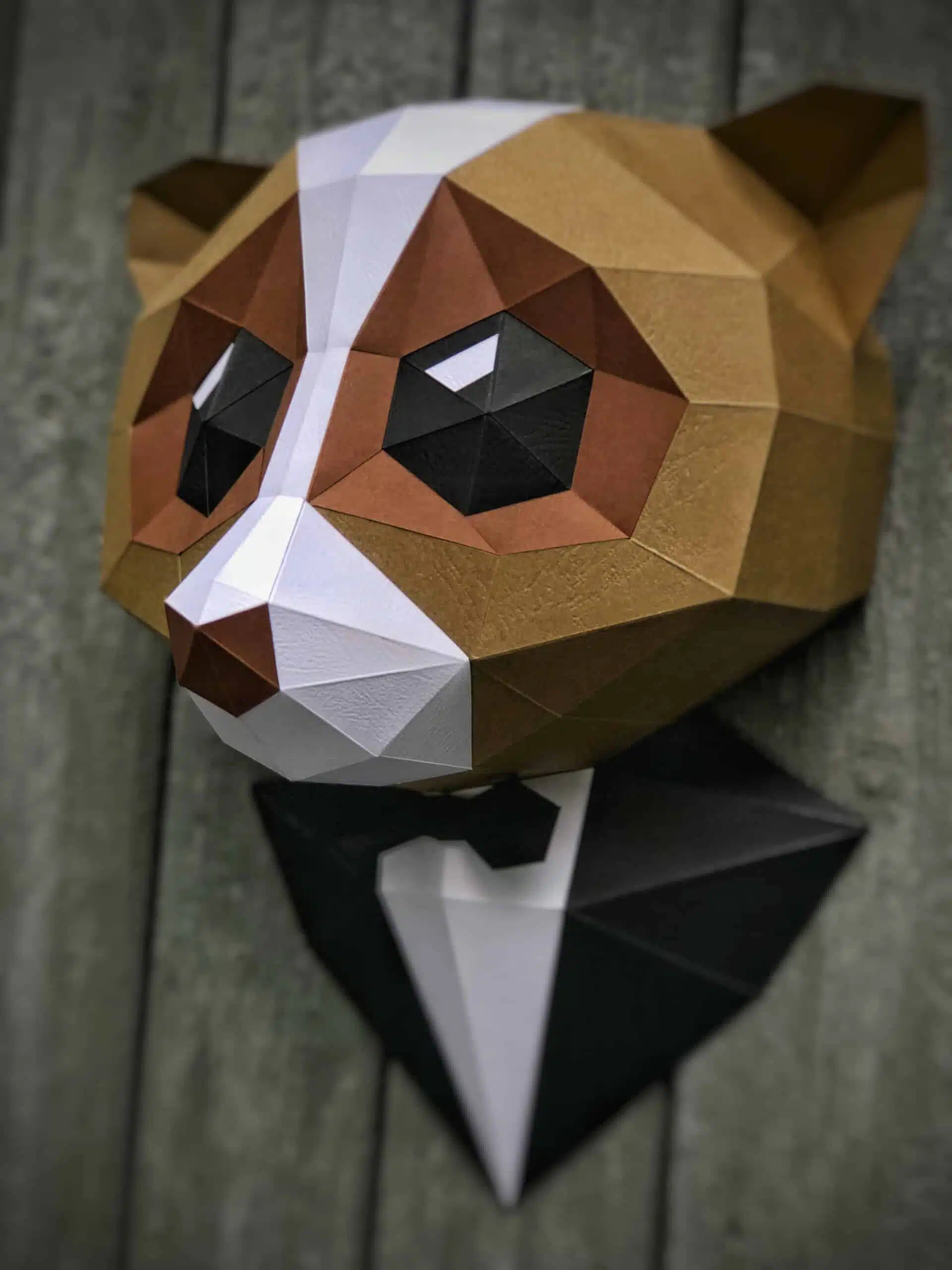 Aap in smoking papercraft 3D, weergave 5