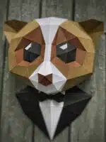 Aap in smoking papercraft 3D, weergave 4