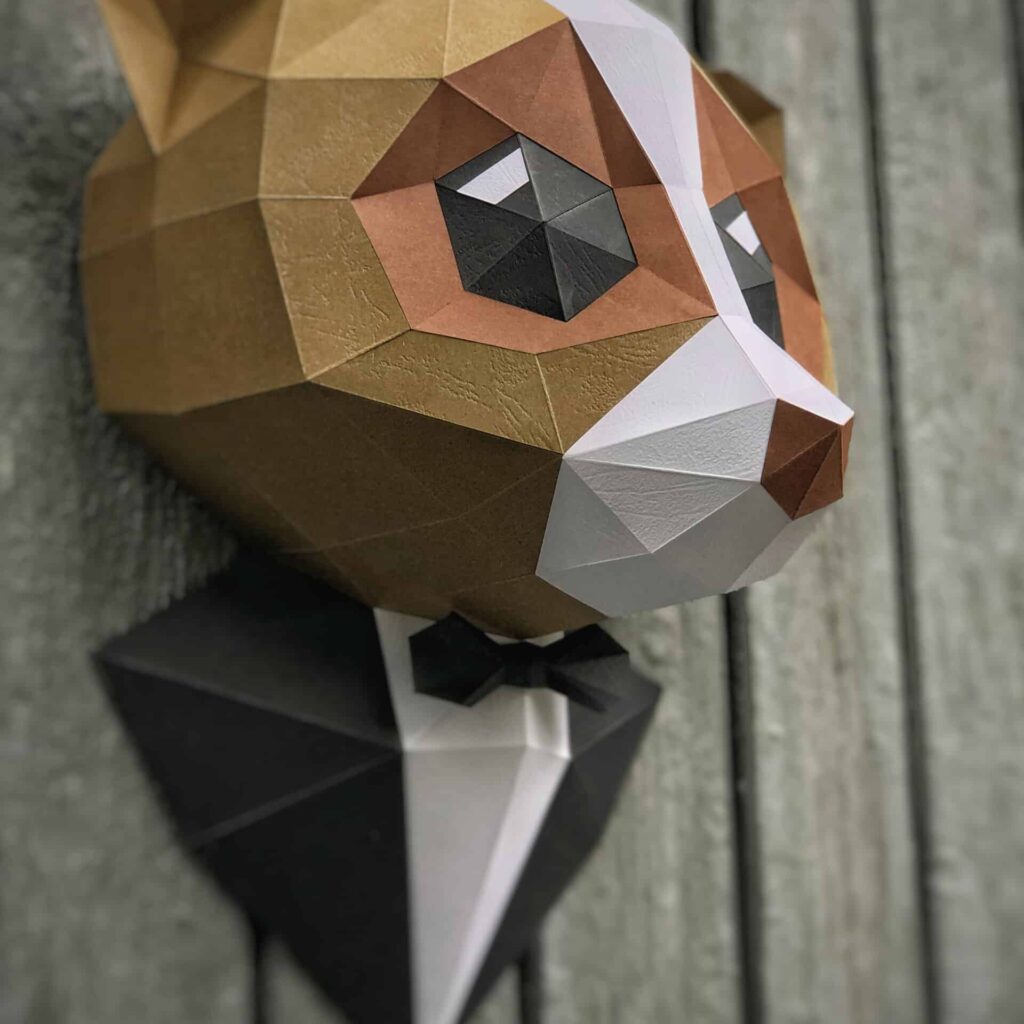 Papercraft de singe en origami 3D