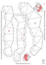 Liegender Husky aus 3D-Papercraft