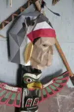3D Papercraft Indiaans stamhoofd, weergave 7