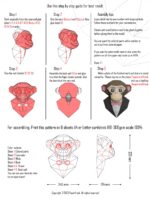 Singe en papercraft 3D