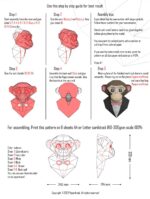 Macaco em papercraft 3D