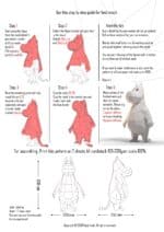 Papercraft kleines Nilpferd im Origami 3D