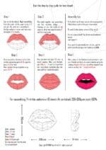 Papercraft of 3D red lips in origami