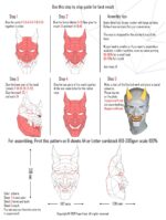 3D-Papercraft Oni-Dämonenmaske