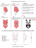 Panda en costume en papercraft 3D