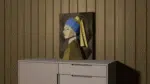 Quadro mural Moça com Brinco de Pérola em Papercraft 3D