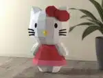 Hello Kitty in 3D-papercraft, weergave 3