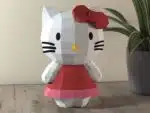 Hello Kitty in 3D-papercraft, weergave 2