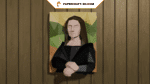 Papercraft of Mona Lisa in origami 3D