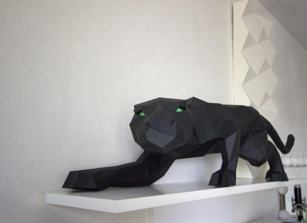 Panthère en papercraft 3D