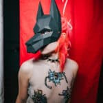 Masque Doberman en papercraft 3D