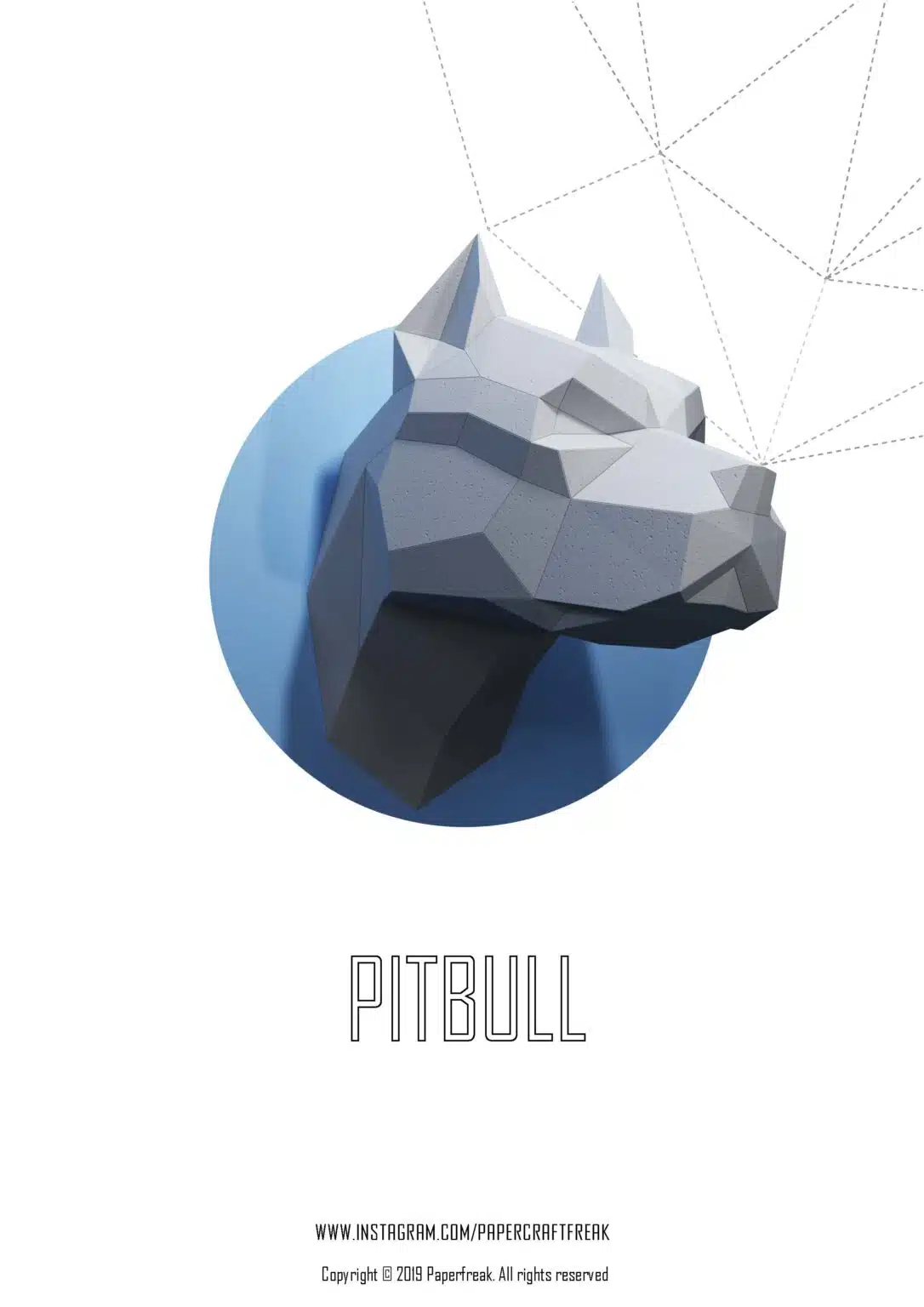 Papercraft Hundeköpfe in 3D Origami