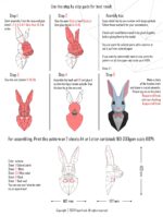 Papercraft de lapin élégant en costume en origami 3D