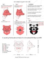 Papercraft de raton laveur en costume en origami 3D