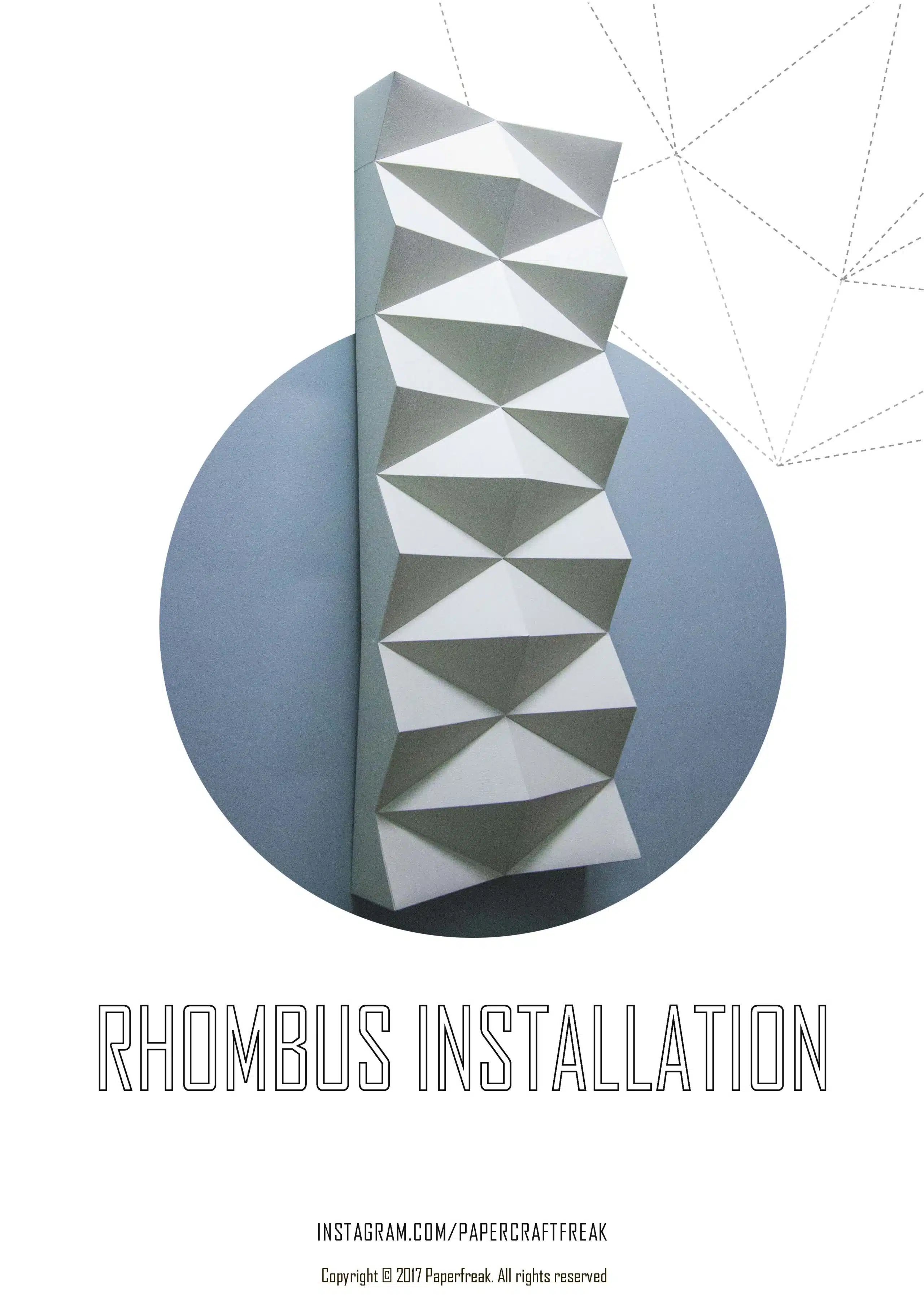 Papercraft 3D sculptuur rhombus, weergave 4