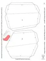 Papercraft schelp in 3D-origami, weergave 11