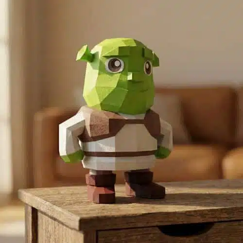 Shrek als 3D-Papercraft