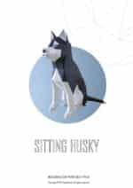 Husky en papercraft 3D