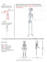 Papercraft Halloween skeleton in 3D origami