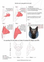 Sphynx-Kopf aus 3D-Papercraft