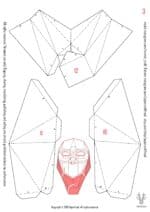 Papercraft clown mask en origami 3D